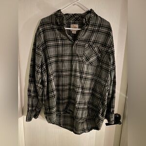 Field & Stream Black and Gray Plaid Shirt